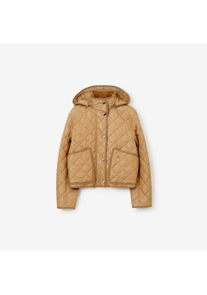 Burberry Cropped Quilted Nylon Jacket