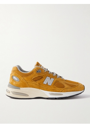 New Balance - 991v2 Suede, Mesh and Leather Sneakers - Men - Orange - UK 7