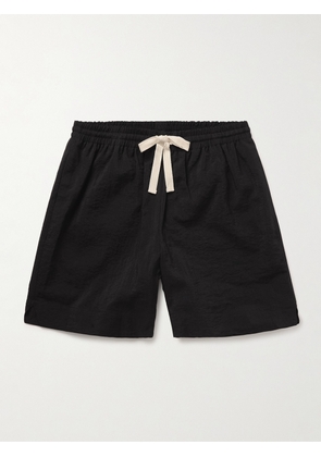 LE 17 SEPTEMBRE - Novis Wide-Leg Crinkled-Shell Drawstring Shorts - Men - Black - IT 46