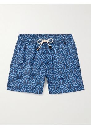 Rubinacci - Straight-Leg Mid-Length Printed Shell Swim Shorts - Men - Blue - IT 46
