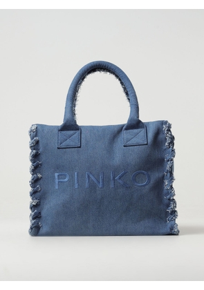 Tote Bags PINKO Woman colour Denim