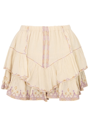 Isabel Marant étoile Jocadia Embroidered Cotton Shorts - Yellow - 38 (UK10 / S)