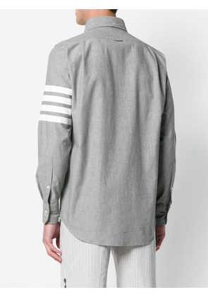Thom Browne 4-Bar straight-fit chambray shirt - Grey