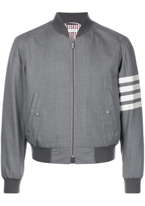 Thom Browne 4-Bar knit blouson jacket - Grey