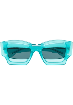 Kuboraum X6 geometric-frame sunglasses - Blue
