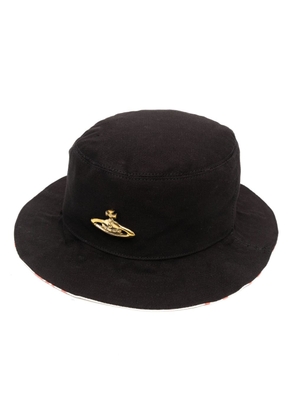 Vivienne Westwood logo-print reversible bucket hat - Black