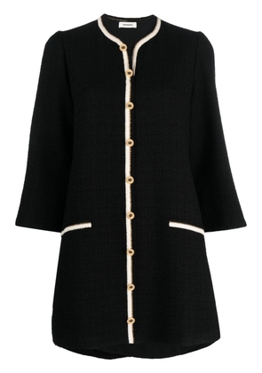 SANDRO Eva tweed long-sleeve minidress - Black