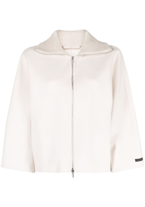 Peserico spread-collar virgin wool blend jacket - White