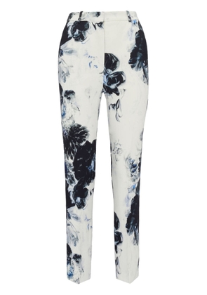 Alexander McQueen high-waisted cigarette trousers - White