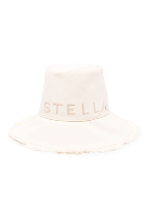 Stella McCartney logo-appliqué sun hat - Neutrals