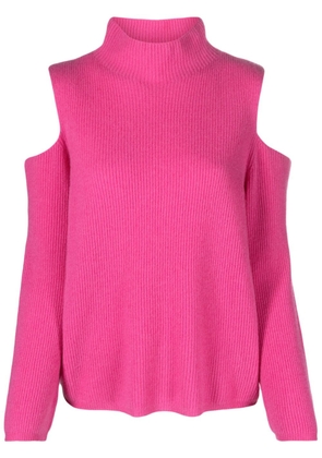 Maje open-shoulder cashmere jumper - Pink