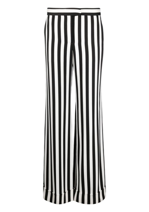 Moschino striped satin palazzo pants - Black