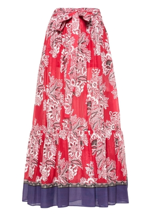 ETRO floral-print maxi skirt - Red