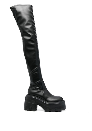 Casadei thigh-high platform boots - Black