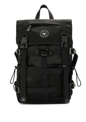 Makavelic logo patch backpack - Black
