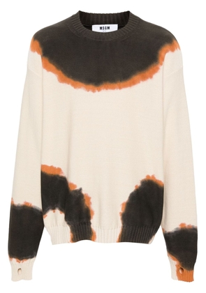 MSGM abstract-print knitted jumper - Brown