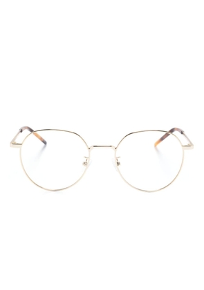 Saint Laurent Eyewear tortoiseshell round-frame glasses - Gold