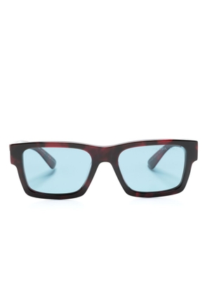 Prada Eyewear tortoiseshell-effect rectangle-frame sunglasses - Red