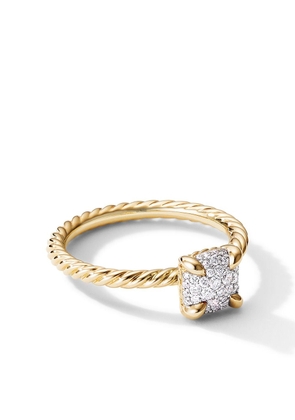 David Yurman 18kt yellow gold Petite Chatelaine diamond ring