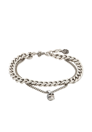 Alexander McQueen skull-charm chain bracelet - Silver