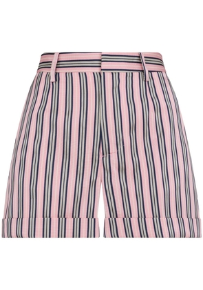 Dsquared2 logo-patch striped shorts - Pink