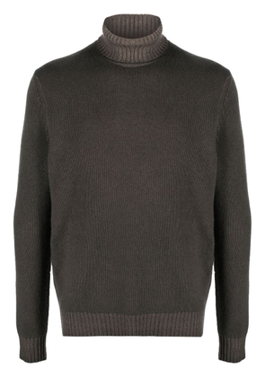 Malo fine-knit roll-neck jumper - Brown