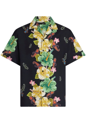 ETRO floral-print cotton shirt - Black