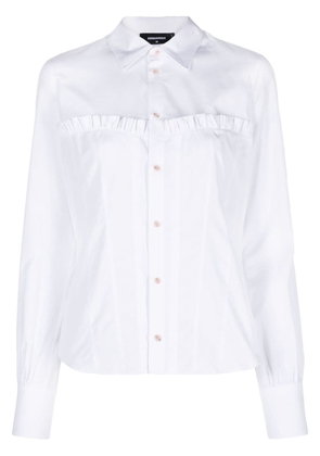 Dsquared2 Corset cotton shirt - White