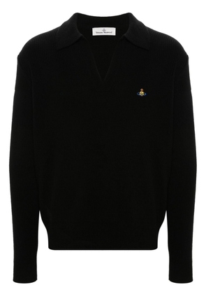 Vivienne Westwood Orb-embroidered polo shirt - Black