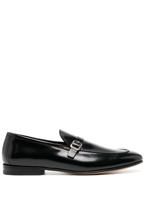 Moreschi almond-toe leather loafers - Black