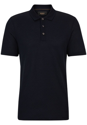 BOSS cotton-blend polo shirt - Blue