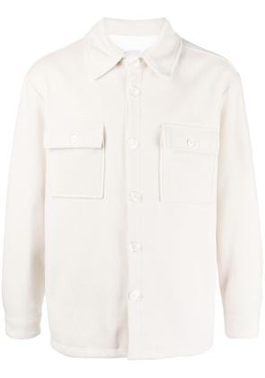 Family First French-terry flap-pocket shirt - White