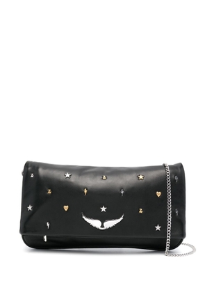 Zadig&Voltaire Rock Lucky Charms leather clutch bag - Black