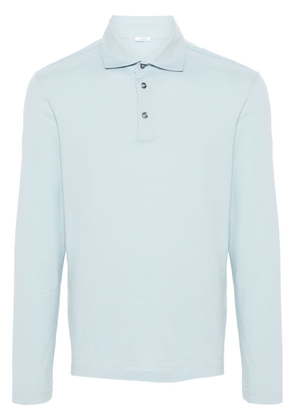 Malo long-sleeved polo shirt - Blue