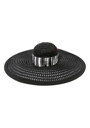 Missoni scarf-detail interwoven sun hat - Black