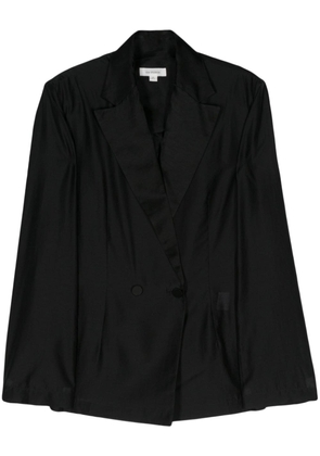 GIA STUDIOS semi-sheer crepe blazer - Black