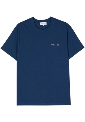 Maison Labiche Popincourt slogan-embroidered T-shirt - Blue
