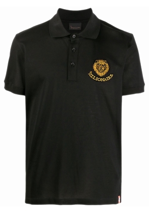 Billionaire logo patch polo shirt - Black
