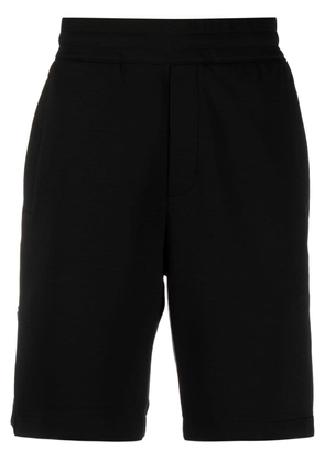 Emporio Armani logo-embroidered track shorts - Black