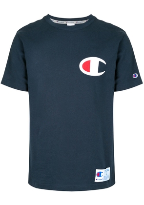 Champion logo patch crew neck T-shirt - Blue