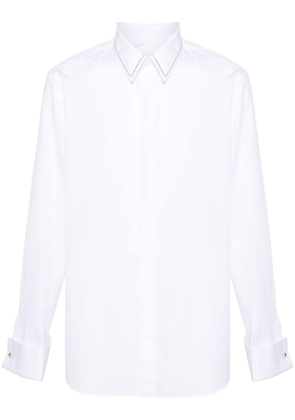 Lardini bead-detail cotton shirt - White
