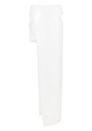 Genny sequin-embellished maxi skirt - White