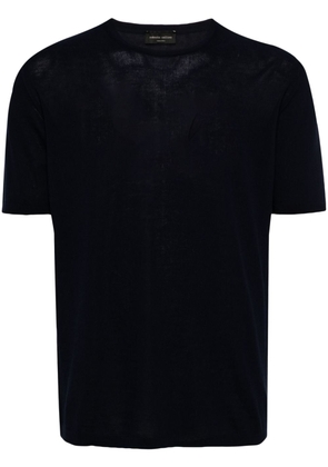 Roberto Collina crew-neck knitted T-shirt - Blue