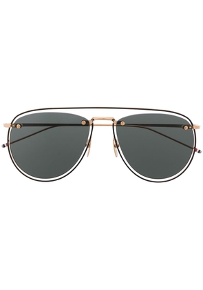 Thom Browne Eyewear TB-S113 pilot-frame sunglasses - Gold