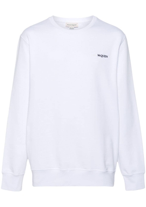 Alexander McQueen logo-print cotton sweatshirt - White