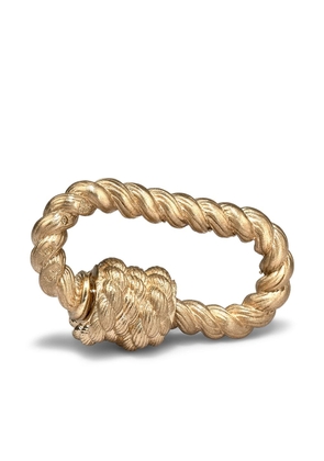 Marla Aaron 14kt yellow gold rope-style carabiner charm