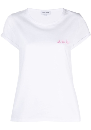 Maison Labiche Oh La La slogan cotton T-shirt - White