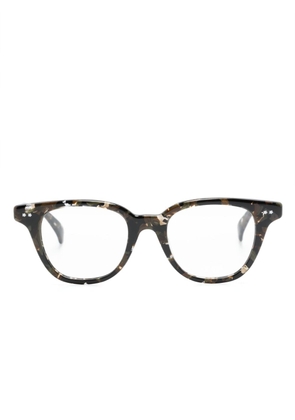 Kenzo camouflage-pattern round-frame glasses - Black