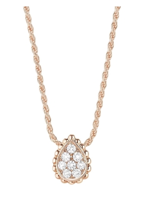 Boucheron 18kt rose gold Serpent Bohème XS motif diamond pendant - Pink