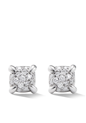 David Yurman 18kt white gold Petite Chatelaine diamond stud earrings - Silver